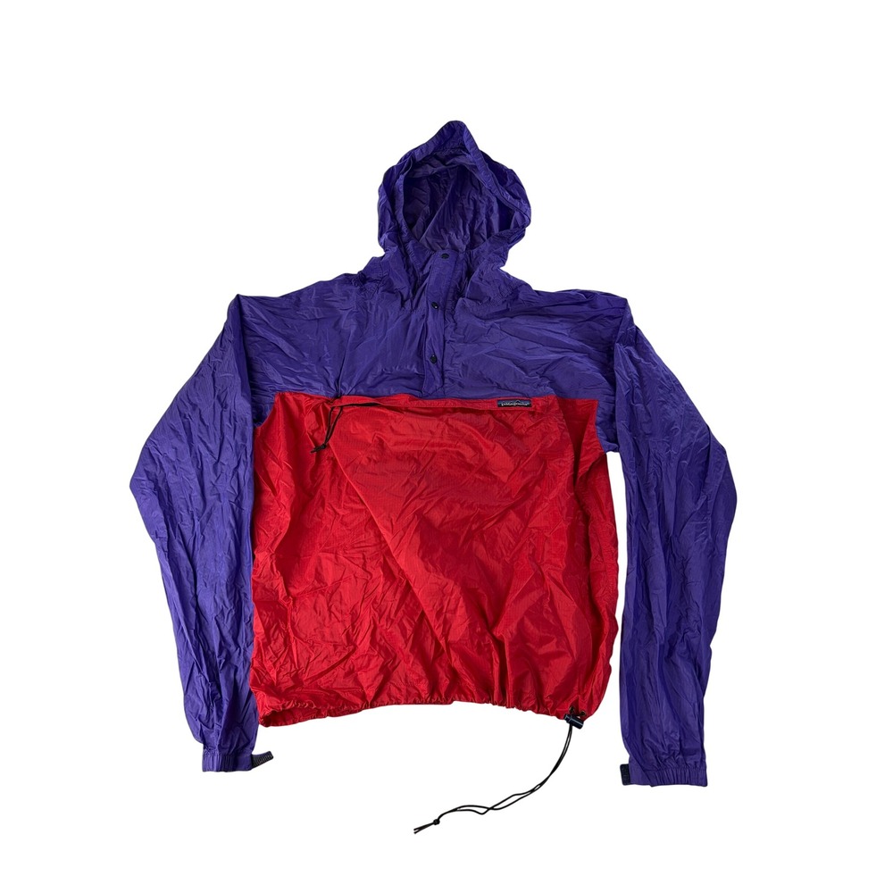 Patagonia Anorak Mens L Windbreaker Ripstop Colorblock Hooded VTG 90s